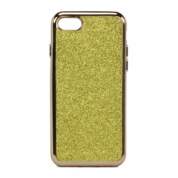 Wholesale iPhone 7 Plus Glitter Sparkly Golden Chrome Case (Gold)